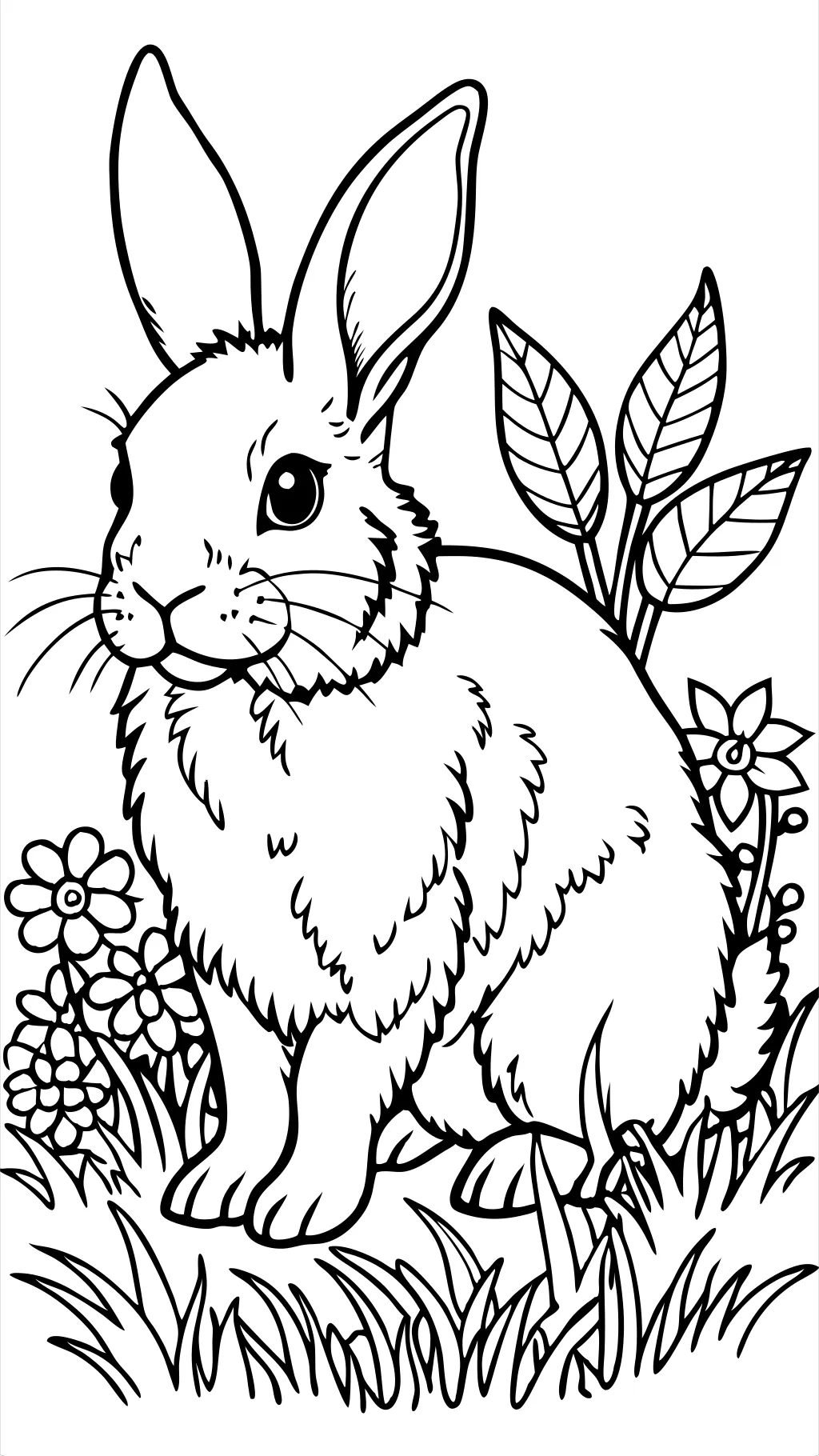 realistic bunny coloring pages